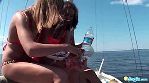 Anastasiya takes the helm of a yacht filled with Russian lesbians