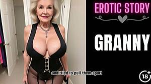 Erotic granny and young lover in elevator: Part 1