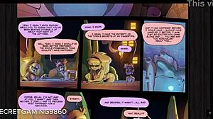 Грудастая хентай-персонажка Пасифика из Gravity Falls наслаждается большим членом в своем аниме-приключении